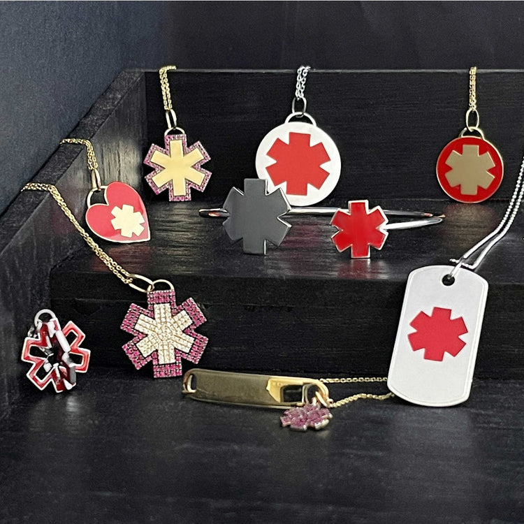14k Gold Medical Alert Bracelet | Gold Medical Alert Necklaces & Charms | Elegant & Stylish Medical Alert Bracelets