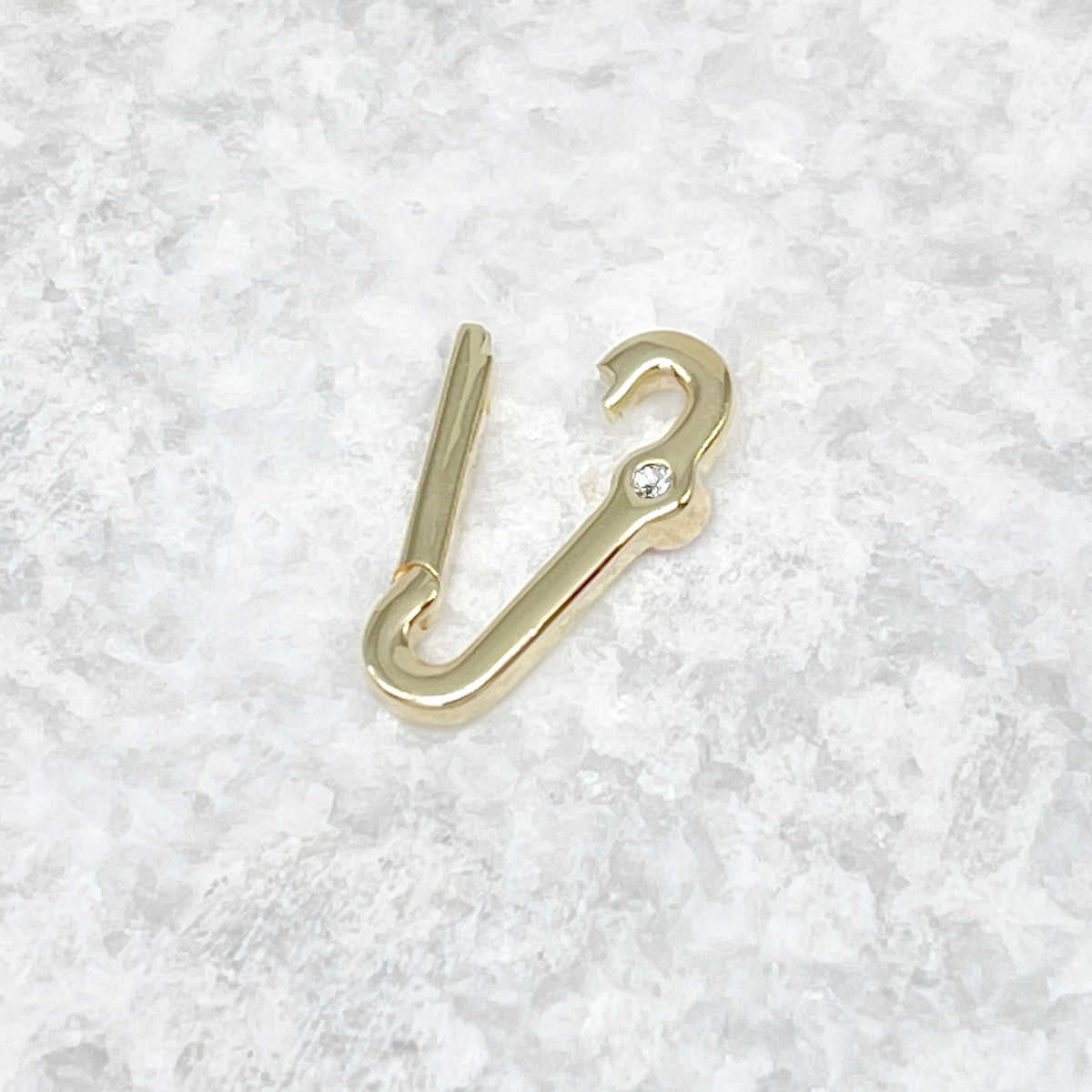 White Sapphire Charm Holder Connector Clip