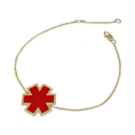 Gold Medical ID Bracelet | CHARMED Medical Jewelry | Personalized Engraving
