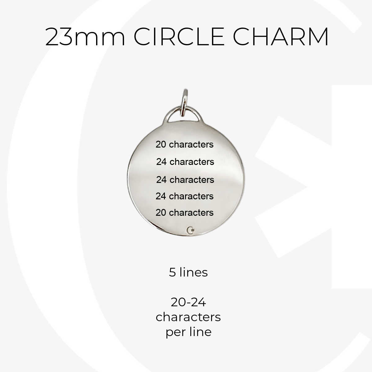 Large White Gold Medical ID Necklace with Red Enamel