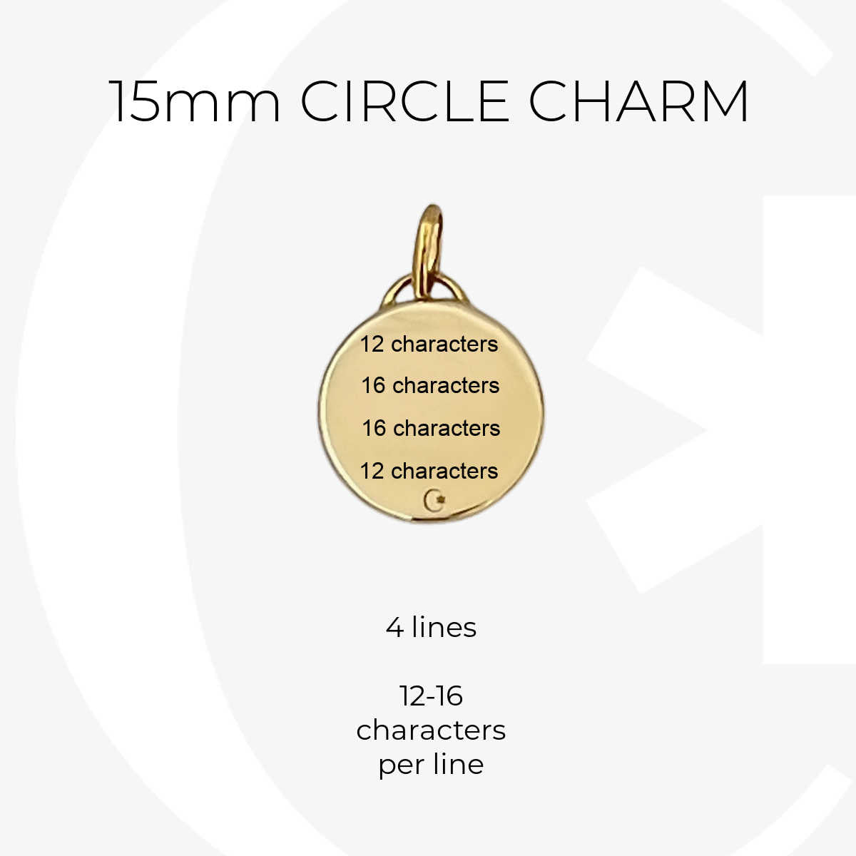Gold Medical ID Charm with Ruby