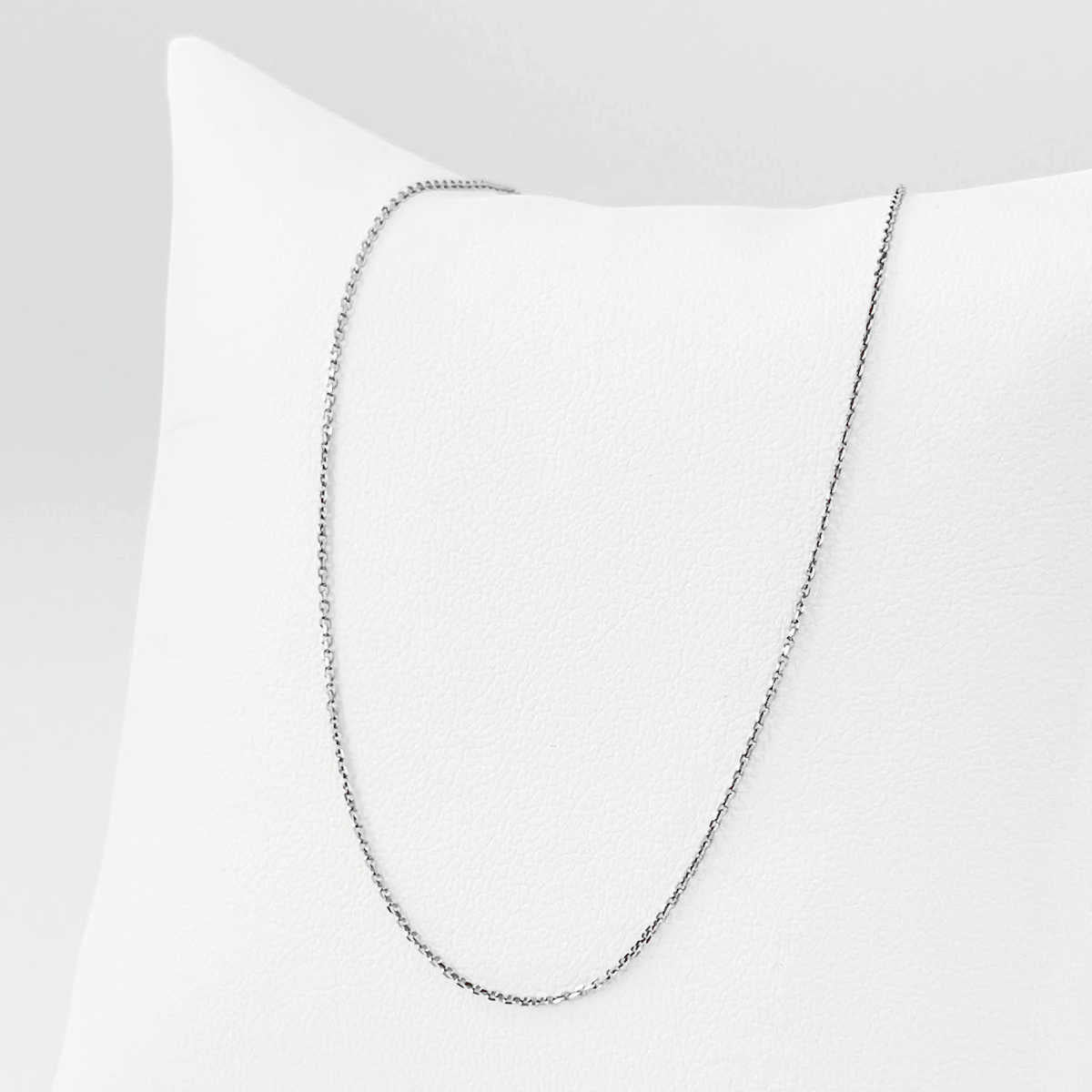 White Gold Cable Chain Necklace for Medical ID Charm