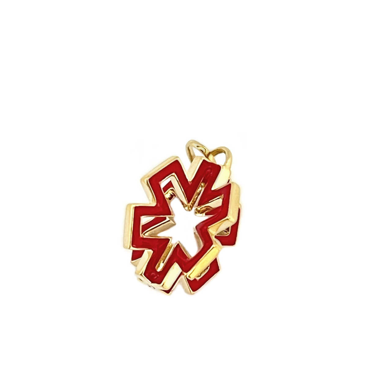 Gold 3D Star of Life Medical Charm for Bracelet or Necklace | CHARMED Medical Jewelry