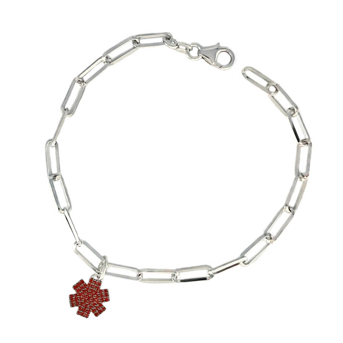 Sterling Silver & Garnet Star of Life Medical Bracelet – CHARMED Medical  Jewelry