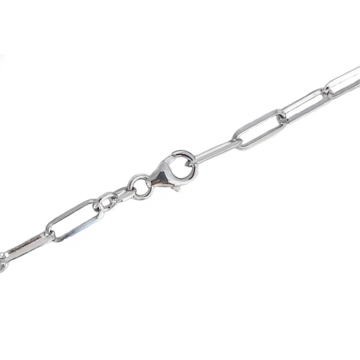 Medical ID Tag Bracelet in Sterling Silver & Garnet