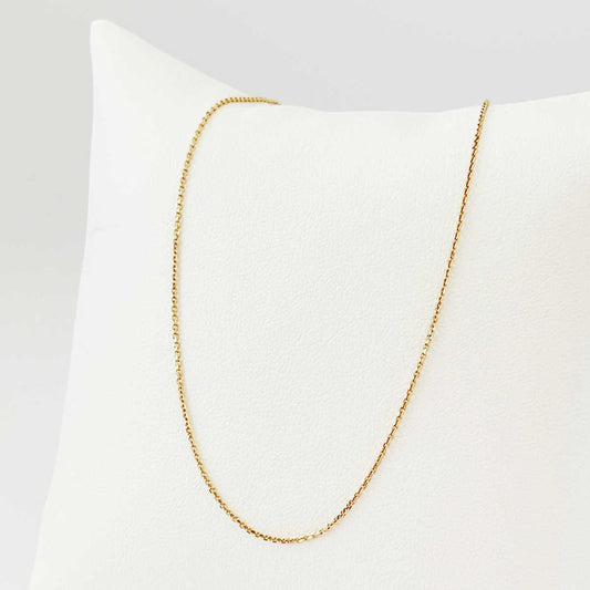 Yellow Gold Cable Chain Necklace for Medical Alert Charm | Dainty Gold Necklace | Gold Layered Necklace