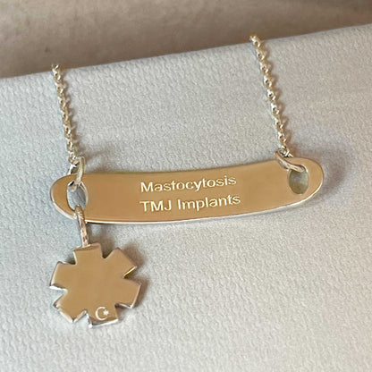 Gold Medical Alert Bracelet | Custom Engraved Medical ID Tag for Women | CHARMED Medical Jewelry