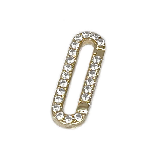 White Sapphire Charm Holder Connector Clip