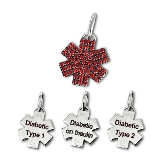 Diabetes Medical ID Charms | CHARMED Medical Jewelry