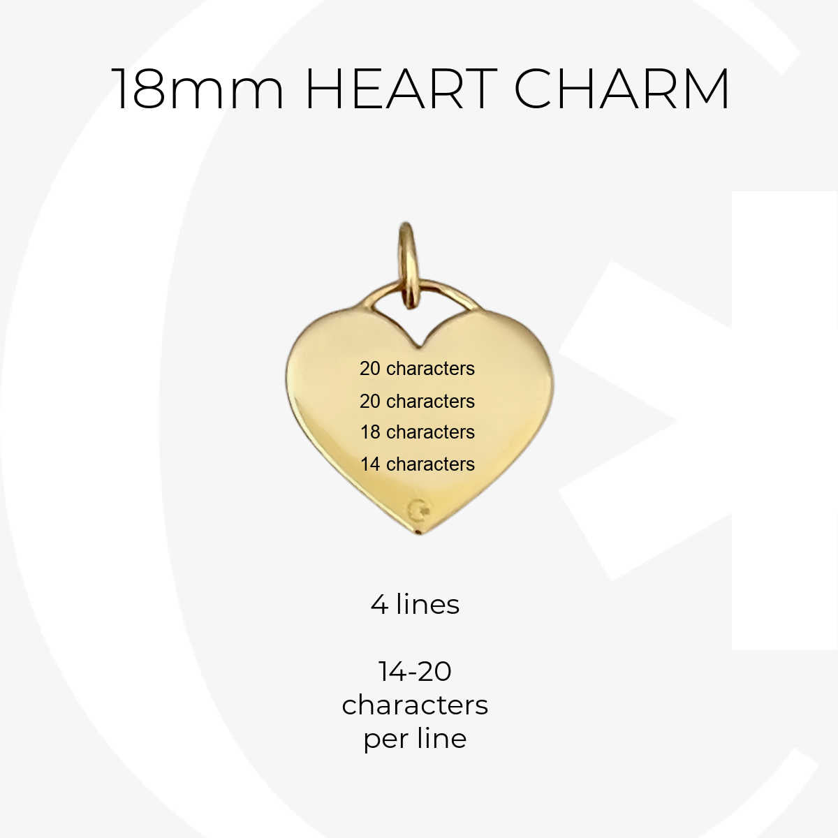 Gold Medical ID Heart Charm with Red Enamel