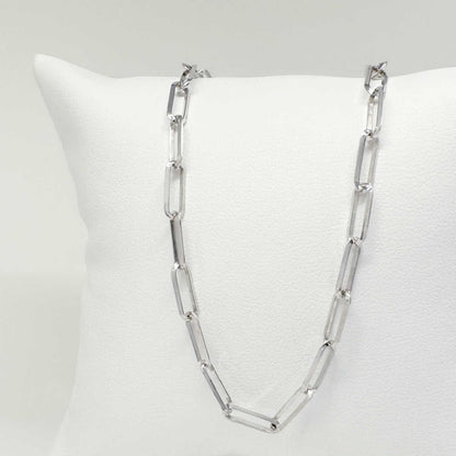 Sterling Silver Large Link Chain Necklace for Medical ID Charm