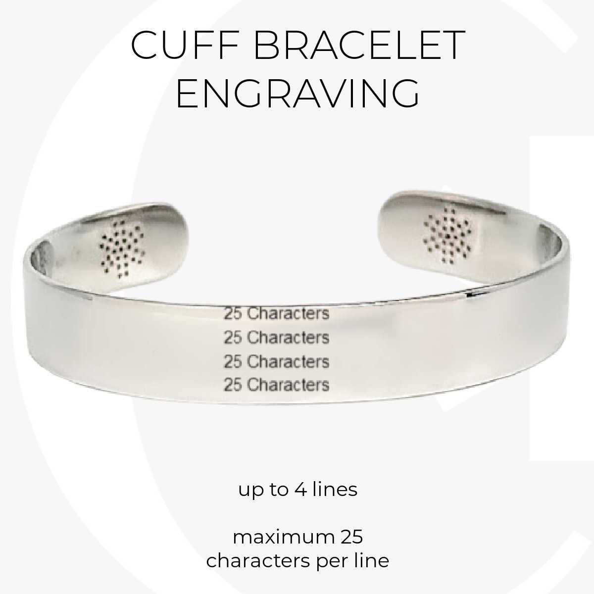 Medical Alert Cuff Bracelet in Sterling Silver and Garnet