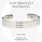 Sterling Silver Medical Alert Cuff Bracelet with Garnet