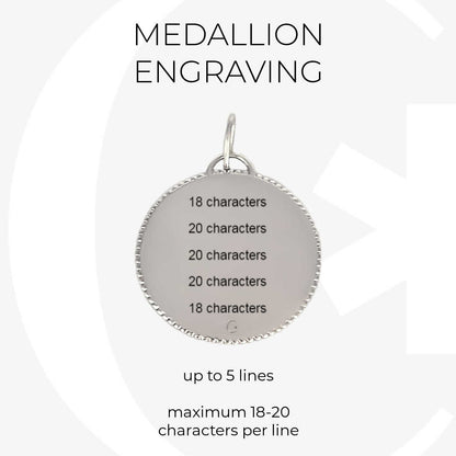 Medallion Medical ID Large Link Necklace in Sterling Silver