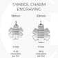 CHARMED Medical Jewelry | Star of Life Charm Medical ID Sizes Engraving Specs