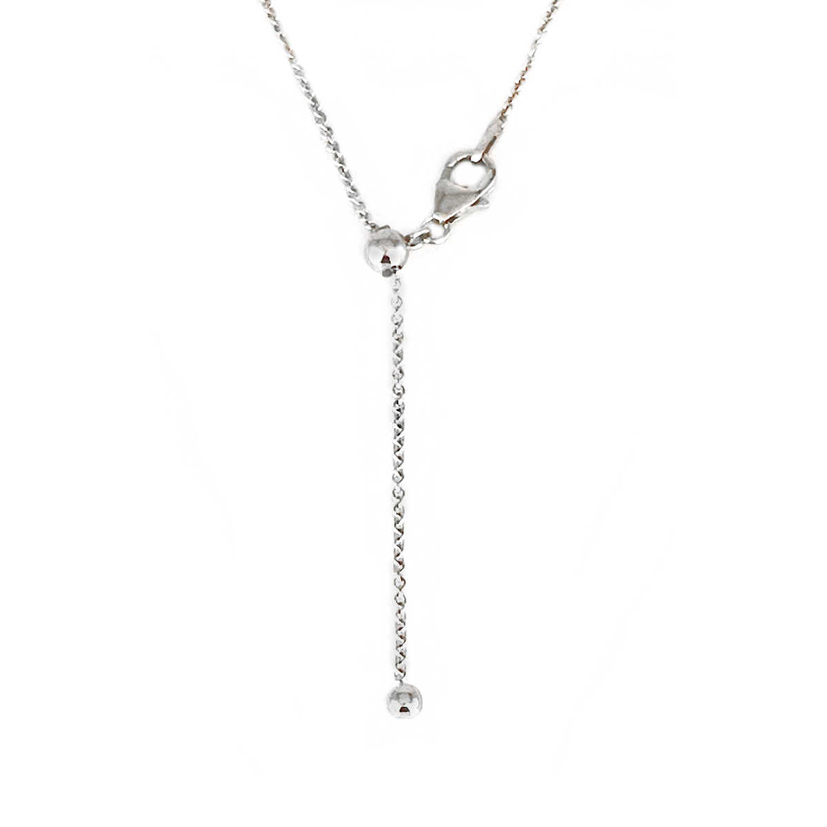 Sterling Silver Adjustable Chain Necklace for Medical ID