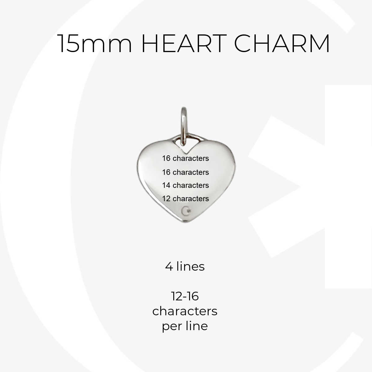 White Gold Medical ID Heart Charm with Ruby