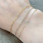 White Gold Cable Chain Bracelet for Medical Alert Charm | Dainty Gold Bracelet | Gold Layered Bracelet