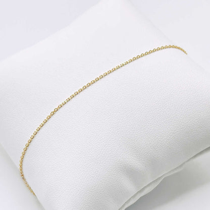 Yellow Gold Cable Chain Bracelet for Medical Alert Charm | Dainty Gold Bracelet | Gold Layered Bracelet