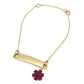 Gold Medical Alert Bracelet | Ruby ID Tag | Stylish Medical Alerts for Women | Diabetic, Allergy, & Epilepsy Bracelets | Charmed Medical Jewelry