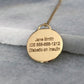 Engraved Medical ID Star of Life Charm Necklace Charmed Medical Jewelry - 14K Gold