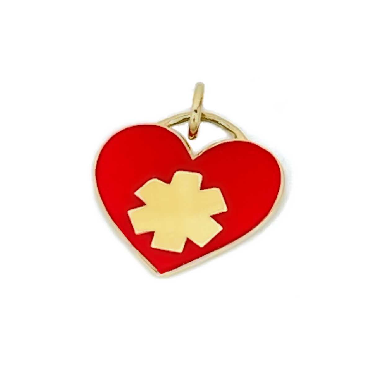 heart shaped gold medical alert bracelet for women | Custom Engraved | Charmed Medical Jewelry