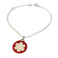 medic alert ID charm bracelet for women | 14k white gold enamel | Charmed Medical Jewelry