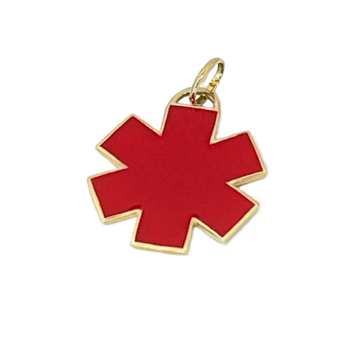 Gold Medical Alert Star of Life Charm for Bracelet or Necklace | Personalized Medical ID | CHARMED Medical Jewelry