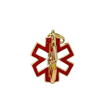 Gold 3D Star of Life Medical Charm for Bracelet or Necklace | CHARMED Medical Jewelry