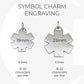 Medical Alert Charm | Size & Engraving Infographic | Charmed Medical Jewelry