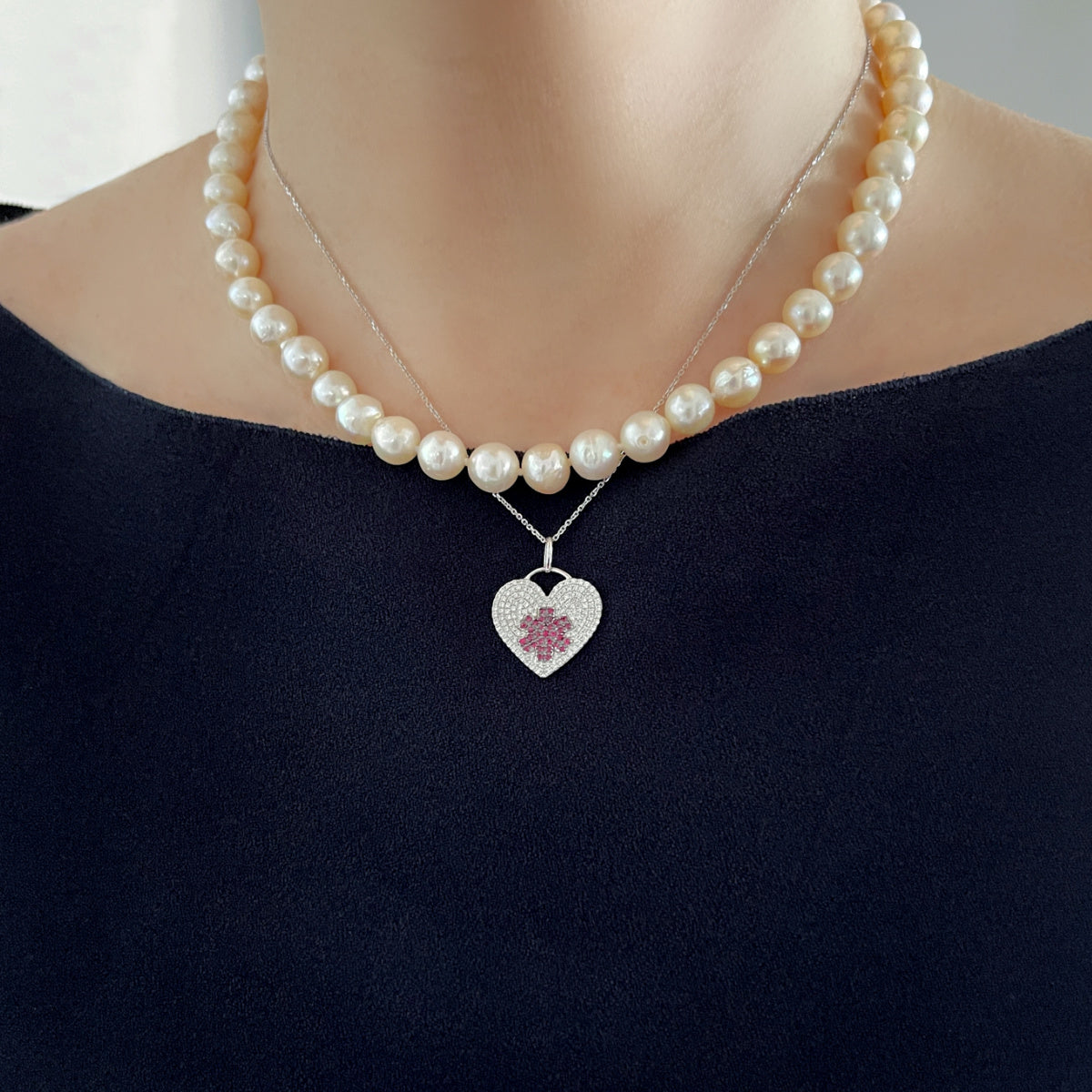 White Gold Medical Alert Bracelet Diamond Heart Charm | Medical Alert Necklaces & Jewelry for Women | Diabetic Bracelets | Charmed Medical Jewelry