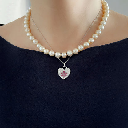 White Gold Medical Alert Bracelet Diamond Heart Charm | Medical Alert Necklaces & Jewelry for Women | Diabetic Bracelets | Charmed Medical Jewelry