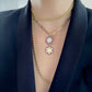 medic alert ID symbol charm for women | 14k yellow gold diamond ruby | Charmed Medical Jewelry