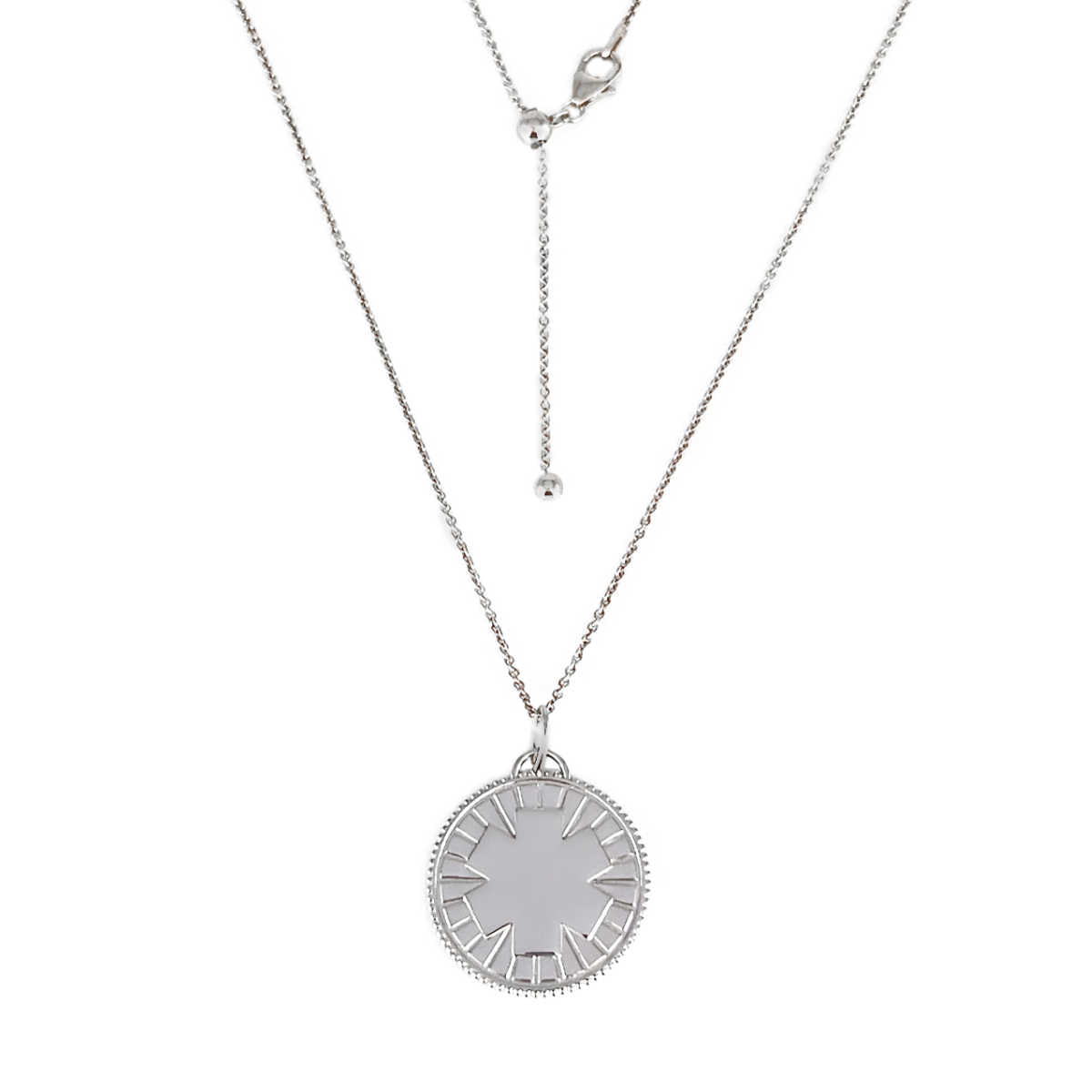 Medallion Medical ID Necklace in Sterling Silver