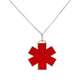 White Gold Medical Alert Star of Life Charm | Custom Engraved Medical ID | Charmed Medical Jewelry