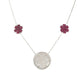 White Gold Medical Alert Station Necklace | Engraved Ruby ID | CHARMED Medical Jewelry
