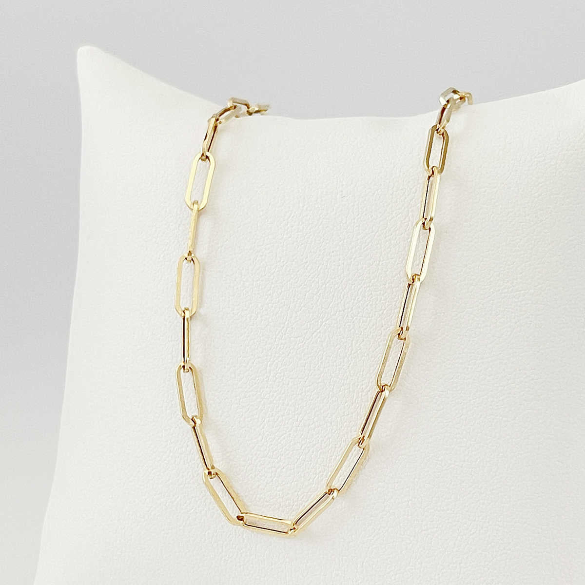 Gold Paperclip Chain Necklace for Medical Alert Charm | 14k Paper Clip Necklace | Gold Stack Necklace